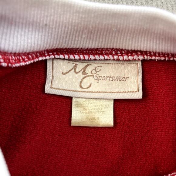 Vintage Cat Sweatshirt Womens Medium Red Rhinestone Grandma Kitten Funny 90s - Picture 5 of 11